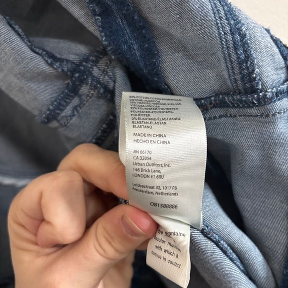 We The Free CRVY Selena Slim Leg One-Piece Denim Jumpsuit Size XLFree People - Picture 10 of 13